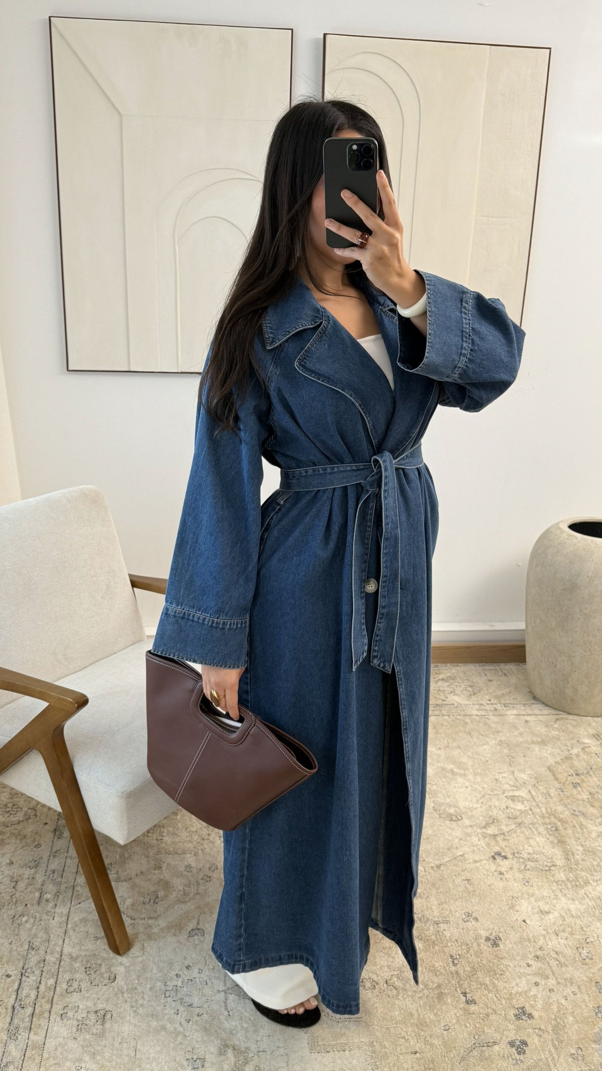 Louise Denim Trench Coat