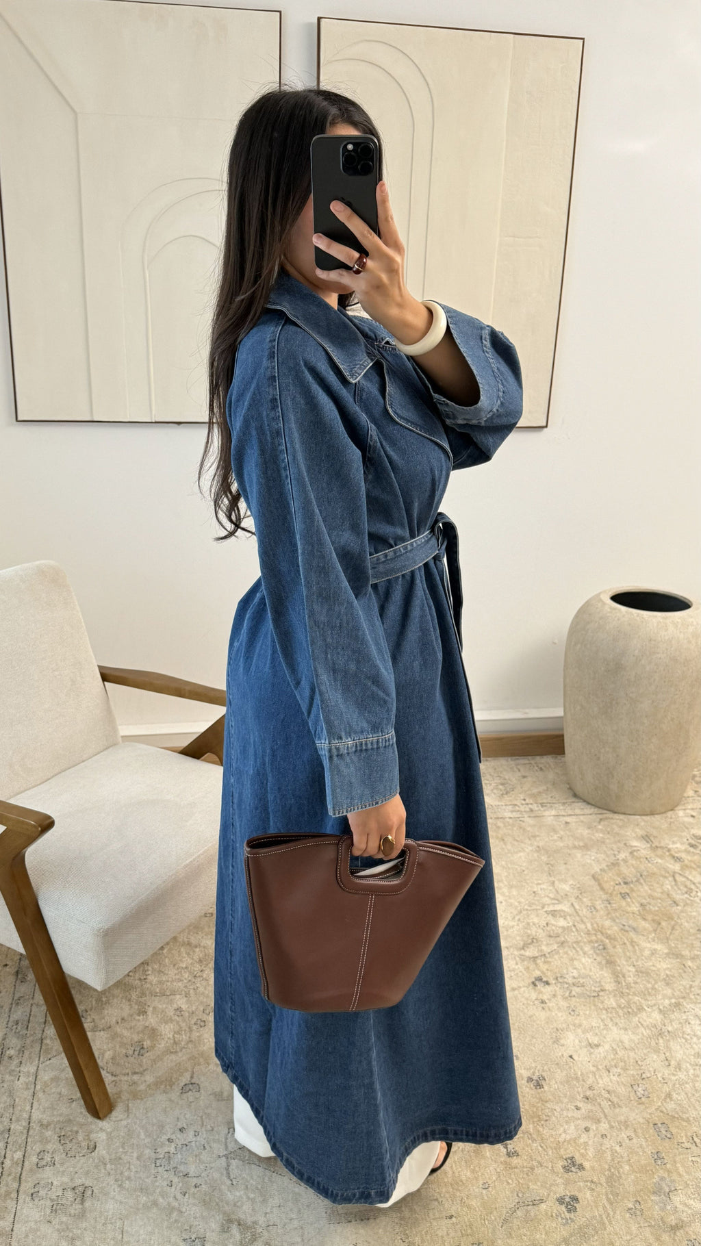 Louise Denim Trench Coat