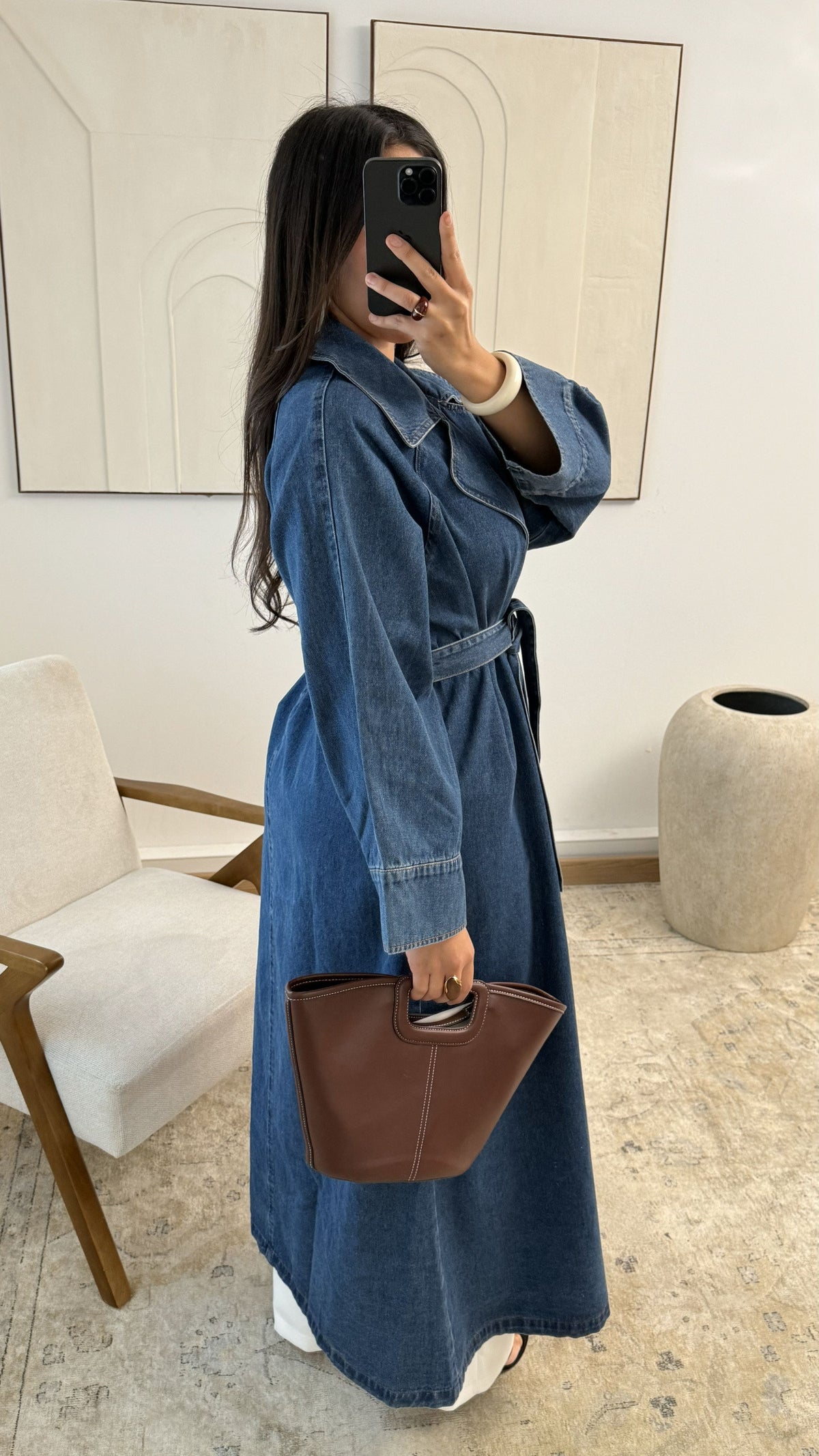 Louise Denim Trench Coat